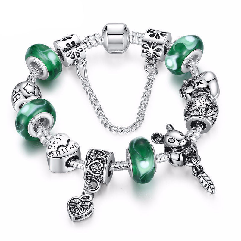 Silver Animal Beads Friendship Bracelet