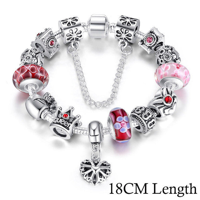 Silver Queen Charm Bracelet