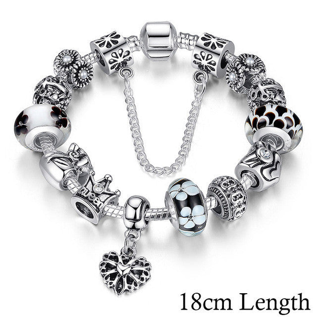 Silver Queen Charm Bracelet