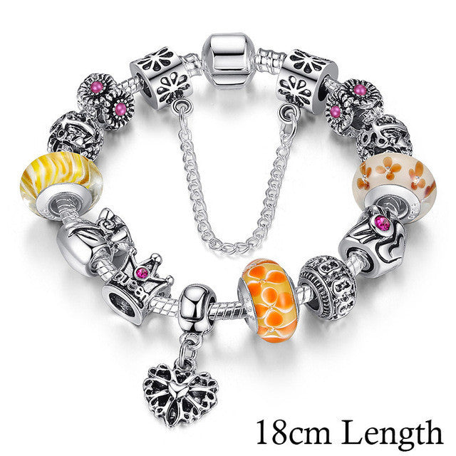 Silver Queen Charm Bracelet