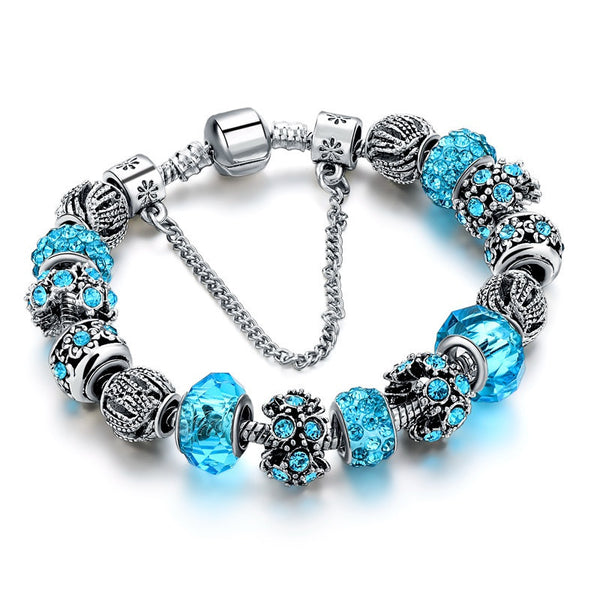 European Glass Bead Bracelet