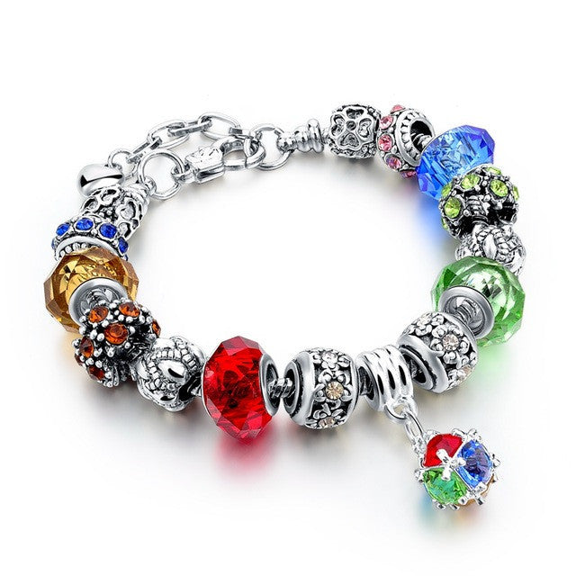 European Glass Bead Bracelet