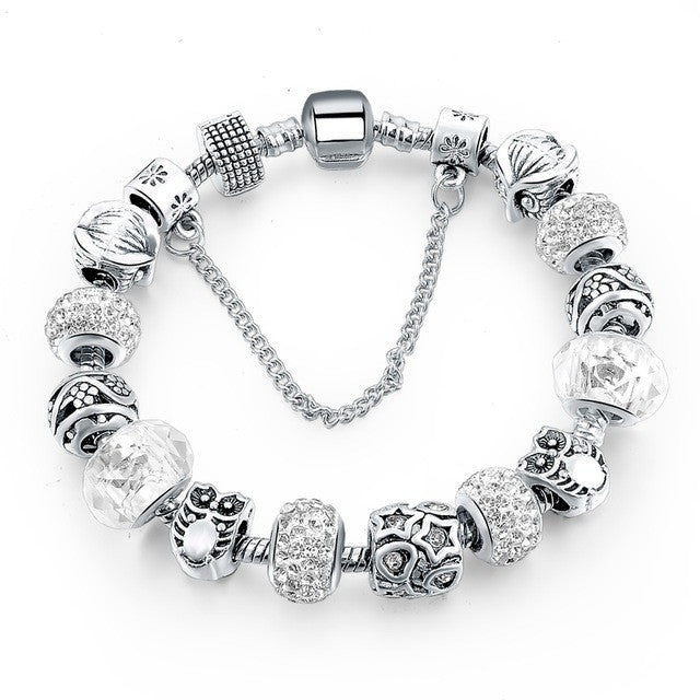 European Glass Bead Bracelet