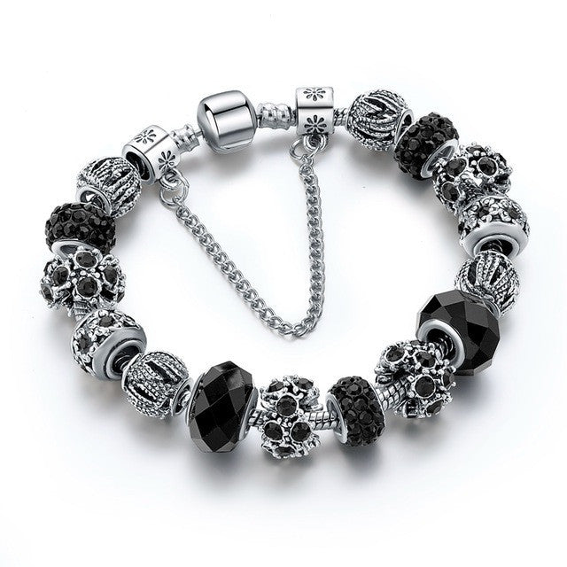 European Glass Bead Bracelet
