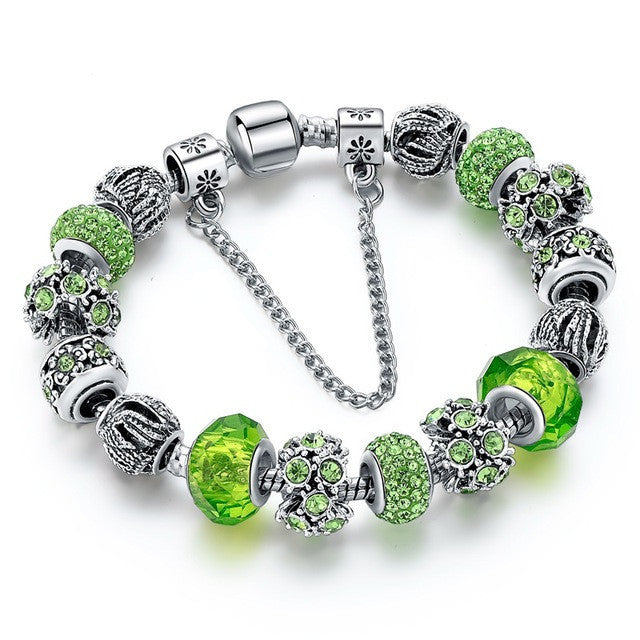 European Glass Bead Bracelet