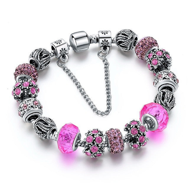 European Glass Bead Bracelet