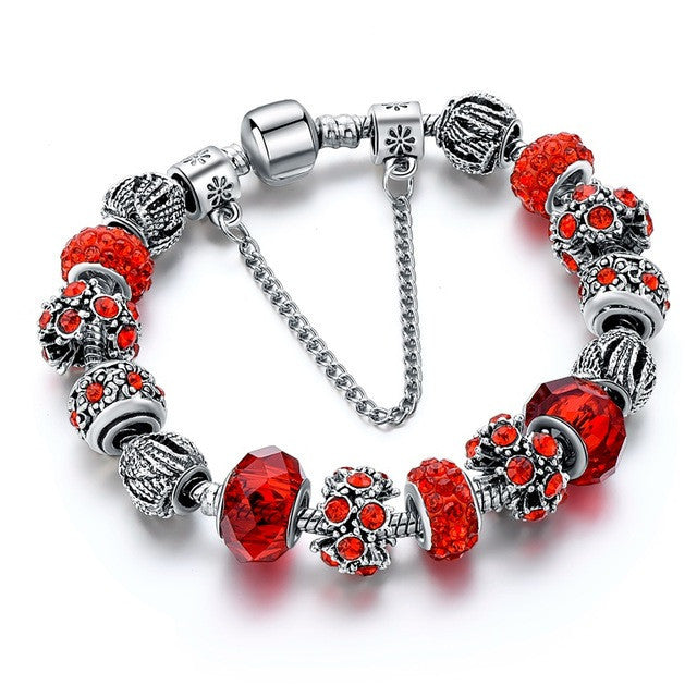 European Glass Bead Bracelet