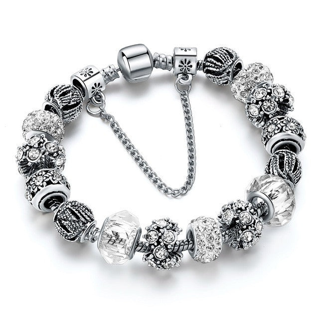 European Glass Bead Bracelet