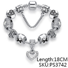 Antique DIY Crystal Charm Bracelet