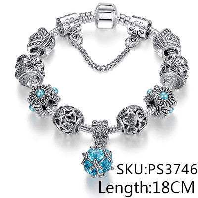 Antique DIY Crystal Charm Bracelet