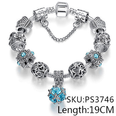 Antique DIY Crystal Charm Bracelet