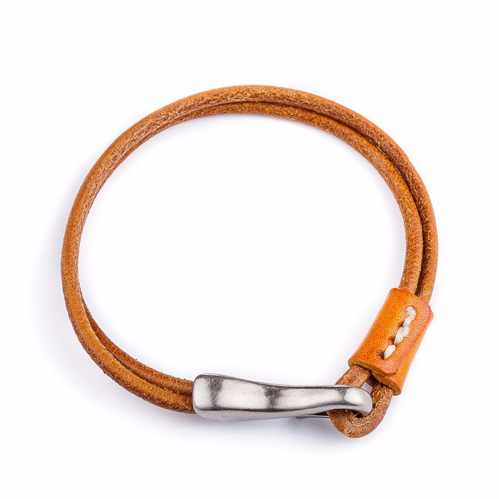 Leather Snap Charm Bracelet