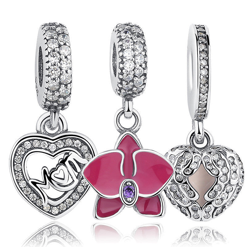Silver Flower Pendant Bracelet