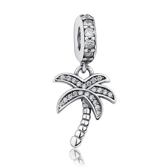 Silver Flower Pendant Bracelet