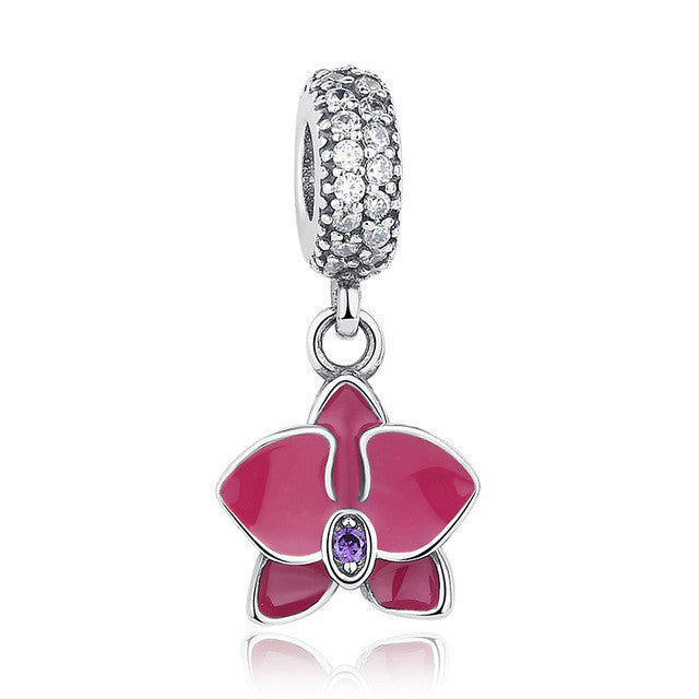 Silver Flower Pendant Bracelet
