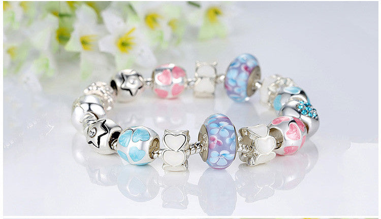 Silver Love Bead Bracelet