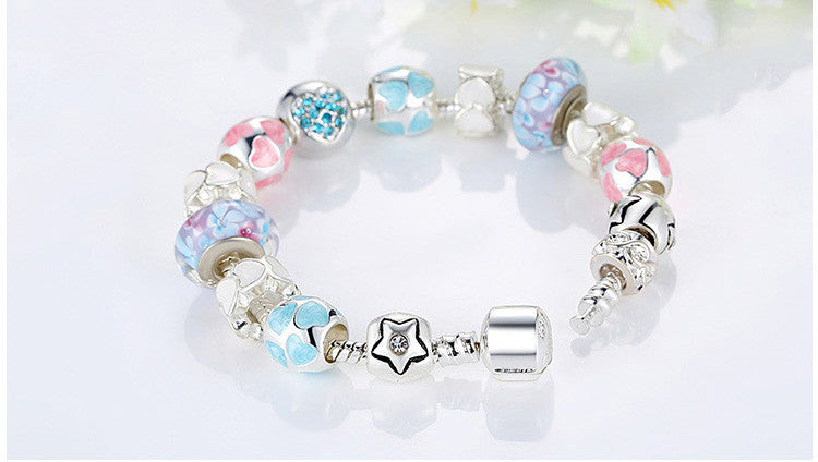 Silver Love Bead Bracelet