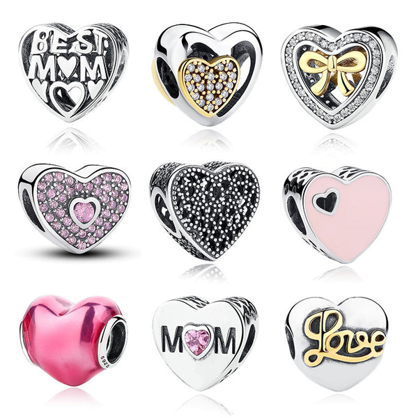 Sterling Silver Heart Beads