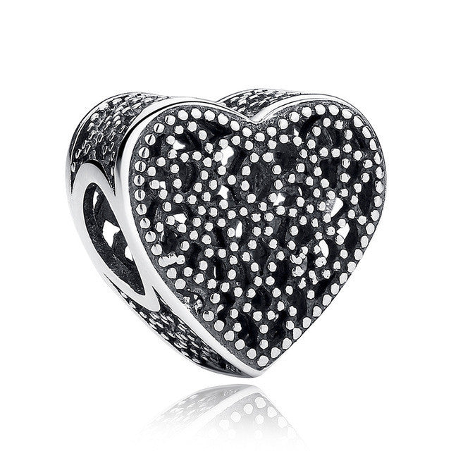 Sterling Silver Heart Beads