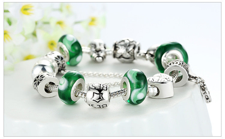 Silver Animal Beads Friendship Bracelet
