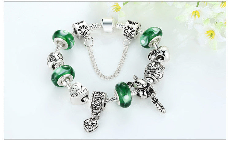 Silver Animal Beads Friendship Bracelet