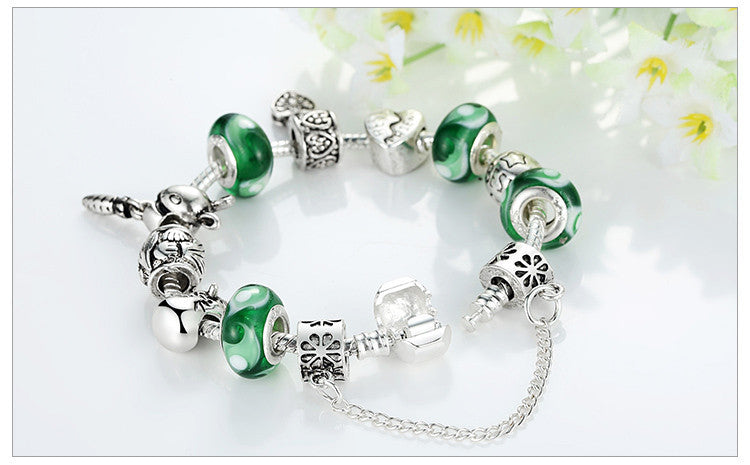 Silver Animal Beads Friendship Bracelet