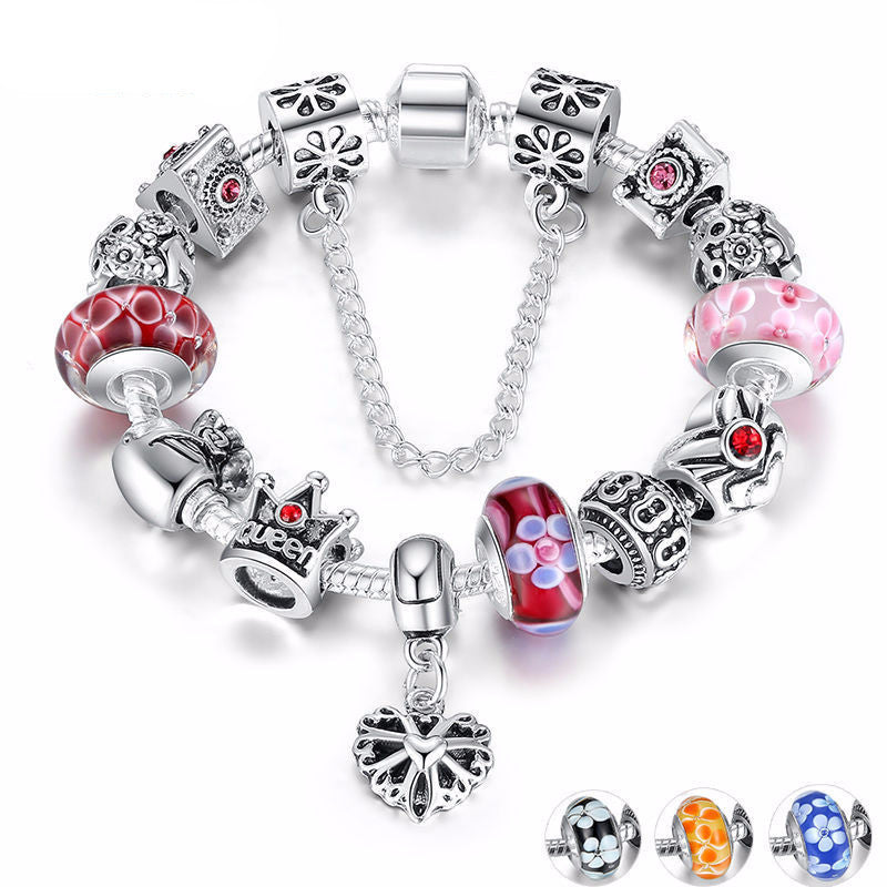 Silver Queen Charm Bracelet