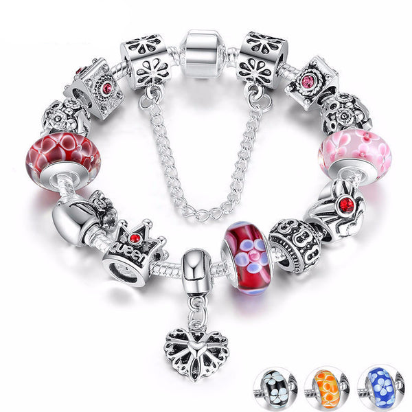 Silver Queen Charm Bracelet